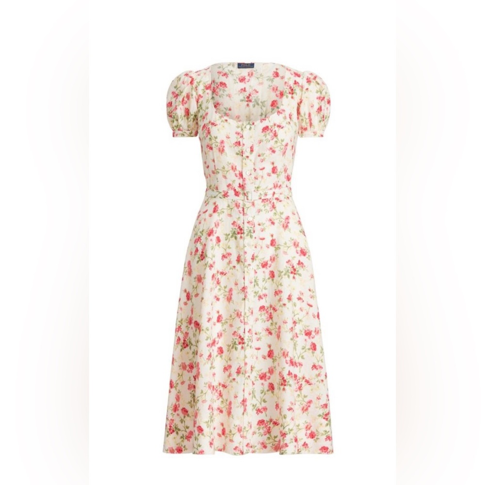 Polo Ralph Lauren- Floral Linen Dress - Size 12